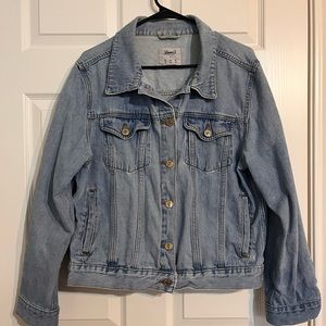 Light wash blue Jean jacket. Size 14, worn twice.